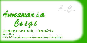 annamaria csigi business card